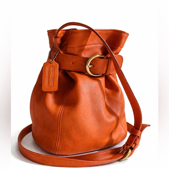 Vintage Coach tangerine Leather Soho Buckle Bag 4156 - Picture 2 of 7